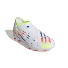 adidas Fussballschuhe Predator Edge.3 Laceless FG (ohne Schnürsenkel, für feste Böden, Naturrasen) weiss Kinder